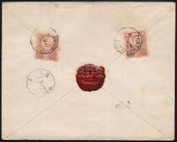 1873 Réznyomat 3 x 5kr ajánlott levélen / on registered cover "PEST-AJÁNLOTT" - Eger