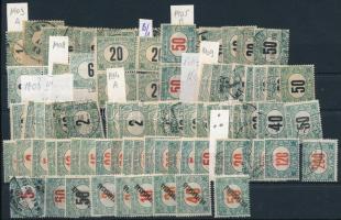 1903-1914 Portó bélyegek közepes stecklapon