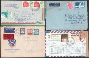 32 db Magyarországra küldött légiposta küldemény, légiposta borítékokkal