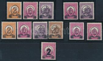 1931-1932 Kisegítő bélyegek 12 db / 12 stamps