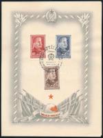 1949 Sztálin vágott sor emléklapon