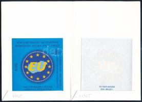 2004 Magyarország az Európai Közösség teljes jogú tagja fogazott és vágott emlékív azonos sorszámmal, tokban