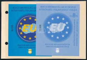 2004 Magyarország az Európai Közösség teljes jogú tagja fogazott és vágott emlékív azonos sorszámmal...