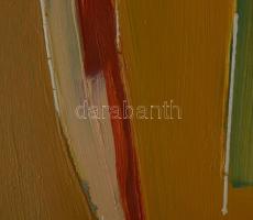 Bubelényi András (-): Alfa. Olaj, farost. Jelzett a hátoldalán. Apró felületi kopással. Fakeretben. ...