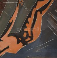 Bubelényi András (-): Gamma. Olaj, farost. Jelzett a hátoldalán. Fakeretben. 50x110 cm. KIZÁRÓLAG SZ...