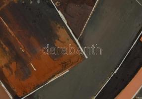 Bubelényi András (-): Gamma. Olaj, farost. Jelzett a hátoldalán. Fakeretben. 50x110 cm. KIZÁRÓLAG SZ...