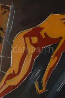 Bubelényi András (-): Béta. Olaj, farost. Jelzett a hátoldalán. Fakeretben. 50x110 cm. KIZÁRÓLAG SZE...