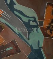 Bubelényi András (-): Béta. Olaj, farost. Jelzett a hátoldalán. Fakeretben. 50x110 cm. KIZÁRÓLAG SZE...