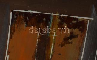 Bubelényi András (-): Béta. Olaj, farost. Jelzett a hátoldalán. Fakeretben. 50x110 cm. KIZÁRÓLAG SZE...