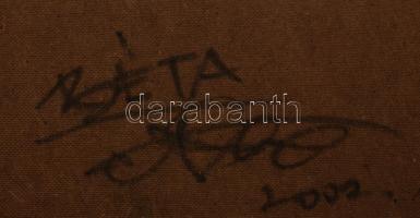 Bubelényi András (-): Béta. Olaj, farost. Jelzett a hátoldalán. Fakeretben. 50x110 cm. KIZÁRÓLAG SZE...