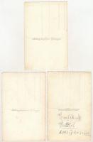 3 db RÉGI fotós képeslap Maksay újdiósgyőri műterméből: hölgyek, pár / 3 pre-1945 photo postcards: l...