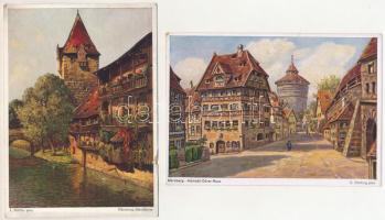 Nürnberg - 6 pre-1945 town postcards in mixed quality