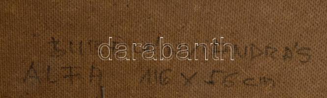 Bubelényi András (-): Delta. Olaj, farost. Jelzett a hátoldalán. Fakeretben. 50x110 cm. KIZÁRÓLAG SZ...