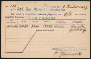 1907 Díjjegyes levelezőlap vasúti bélyegzéssel / PS-card with railway postmark "ZAGORZ-KRAKAU&q...