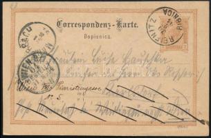 1894 2kr díjjegyes levelezőlap / PS-card "REIFNITZ / RIBNICA"