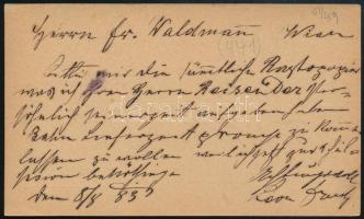 1883 2kr díjjegyes levelezőlap / PS-card "CZERNOWITZ STADT" - Wien