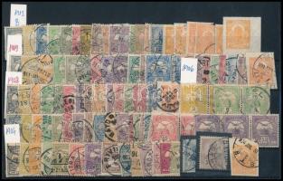 1904-1913 Turul bélyegek kis összeállítás közepes stecklapon