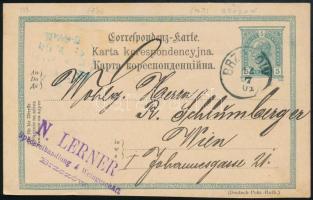1904 5h díjjegyes levelezőlap / PS-card "BRZOZOW" - Wien