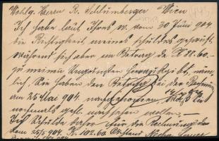 1904 5h díjjegyes levelezőlap / PS-card "BRZOZOW" - Wien