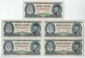 1975. 20Ft (5x) T:F-VG egyik szép papír Adamo F16