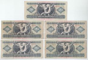 1975. 20Ft (5x) T:F-VG egyik szép papír
Adamo F16