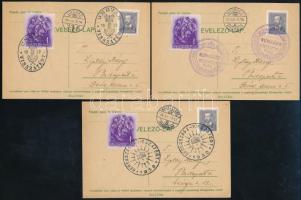 1938 VISSZATÉRT bélyegzések Felvidék és Kárpátalja 12 db levelezőlap és 4 db futott levél és 1 db kivágás