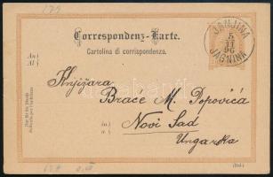 1896 2kr díjjegyes levelezőlap / PS-card "JANJINA / JAGNINA"