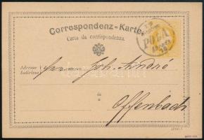 1876 2kr díjjegyes levelezőlap / PS-card "POLA / Abends"