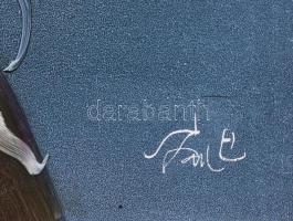 Szász Endre (1926-2003): Női portré. Olaj, farostlemez, jelzett. Alján felületi kopással (feltehetőe...