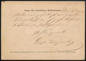 1870 2kr díjjegyes levelezőlap / 2kr PS-card "BÜK" - Wien