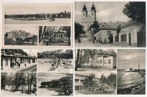 BALATON - 40 db MODERN város képeslap (1950-es évek) / 40 modern town postcards from around lake Balaton