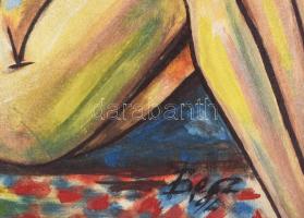 Becz jelzéssel: Női aktok. Olaj, farost. Fakeretben, 50x41,5 cm