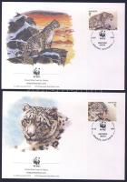 WWF Snow Leopard set + 4 FDC WWF Pantera sor + 4 FDC WWF Schneeleopard Satz + 3 FDC