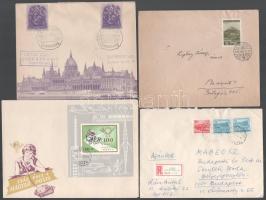 1938-1993 22 db küldemény, emléklap, benne Talpas postás, blokkok, emlékbélyegzések