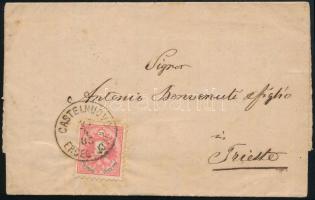 1885 5kr levélen / on cover "CASTELNUOVO / ERCEG-NOVI" - "TRIEST"