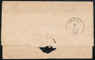 1885 5kr levélen / on cover "CASTELNUOVO / ERCEG-NOVI" - "TRIEST"