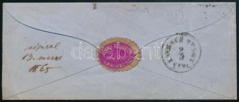 1865 5kr levélen / on cover "KRAINBURG" - Laibach