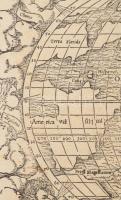 Figura del Mondo Universale 1550. feliratos világtérkép Sebastian Münster után. Régi papírra készült...