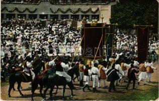1908 Wien, Vienna, Bécs; Huldigungsfestzug Gruppe Bukowina / 60th Anniversary of Franz Joseph's reign, parade, group from Bucovina (Bukovina) (EB)