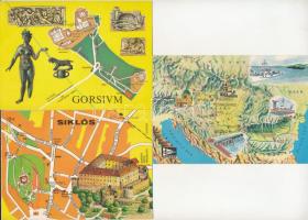 12 db MODERN térképes motívum képeslap / 12 modern map motive postcards