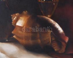 M Zeisel jelzéssel: Csendélet. Olaj, farost. Dekoratív fakeretben, 30×25,5 cm