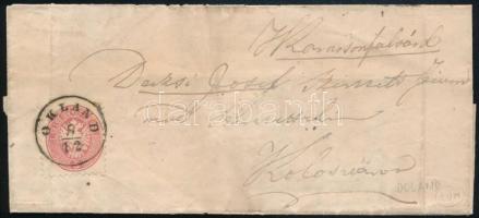 ~1865 5kr levélen / on cover "OKLÁND" (Gudlin 600 p) - Kolozsvár