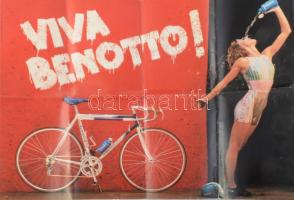 Viva Benotto! Erotikus kerékpár plakát, papír, hajtásnyomokkal, apró lapszéli szakadással, 60x80 cm