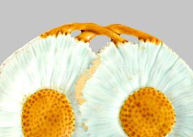 Körmöcbánya virágos tányér, jelzett, kopott, d: 16,5 cm