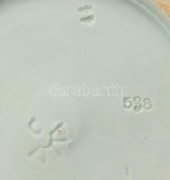 Körmöcbánya virágos tányér, jelzett, kopott, d: 16,5 cm