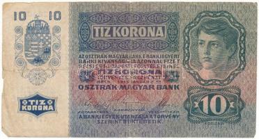 1915. 10K "1105 454455" hamis (?) felülbélyegzéssel T:VG,G