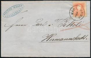 1861 5kr levélen / on cover "KARLSBURG" - Hermannstadt