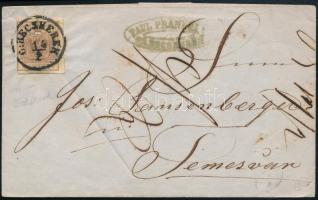 1857 6kr levélen / on cover "G:BECSKEREK" - Temesvár