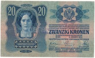 1913. 20K "2353 549274", I. Kiadás hamis(?) felülbélyegzéssel T:F