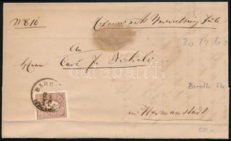 1860 10kr levélen / on cover "BARO(TH)" - Hermannstadt